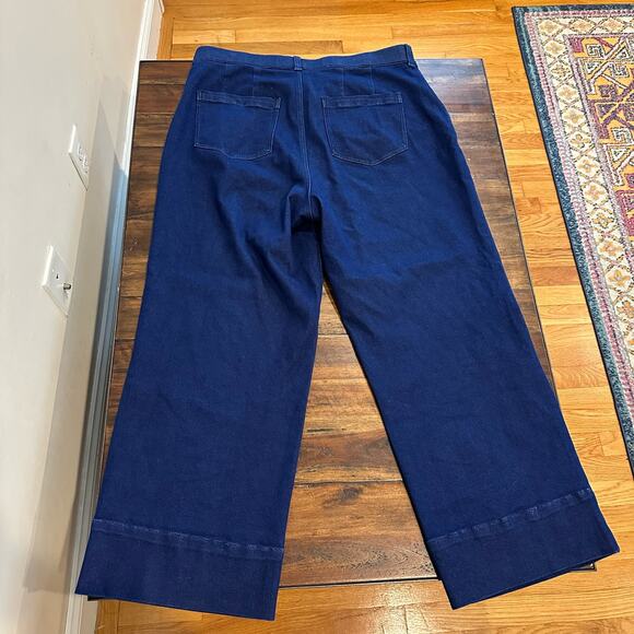 Universal Standard Carrie High Rise Wide Leg Jeans in Dark Indigo size M/18-20 - Picture 6 of 15